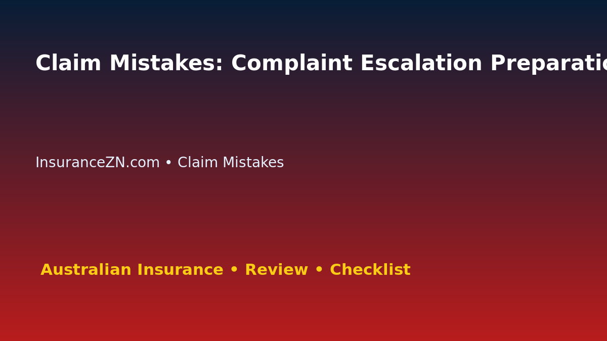 Claim Mistakes: Complaint Escalation Preparation Guide for Australian Readers 2026 featured image