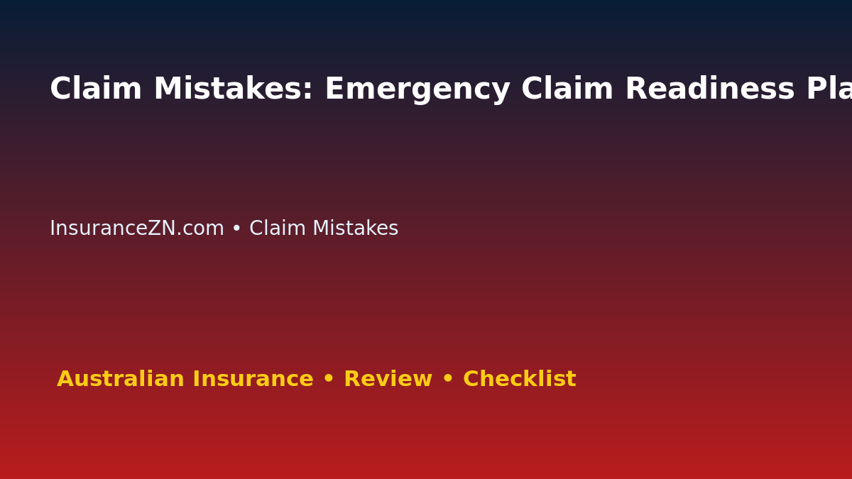 Claim Mistakes: Emergency Claim Readiness Plan for Australian Readers 2026 featured image