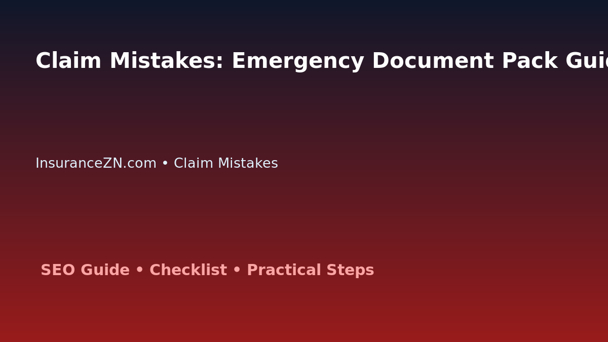 Claim Mistakes: Emergency Document Pack Guide for Australian Readers 2026 featured image