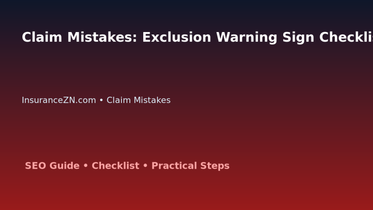 Claim Mistakes: Exclusion Warning Sign Checklist for Australian Readers 2026 featured image
