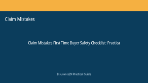Claim Mistakes guide featured image: First Time Buyer Safety Checklist