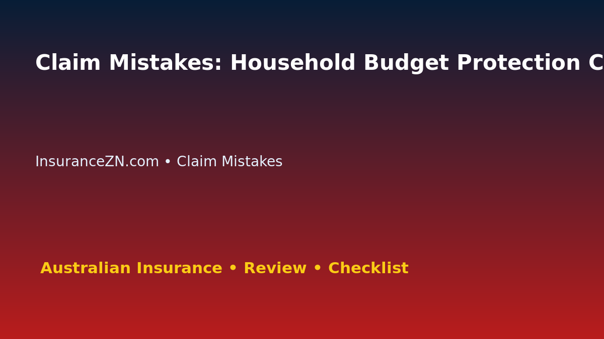 Claim Mistakes: Household Budget Protection Checklist for Australian Readers 2026 featured image