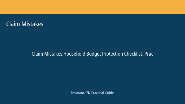 Claim Mistakes guide featured image: Household Budget Protection Checklist