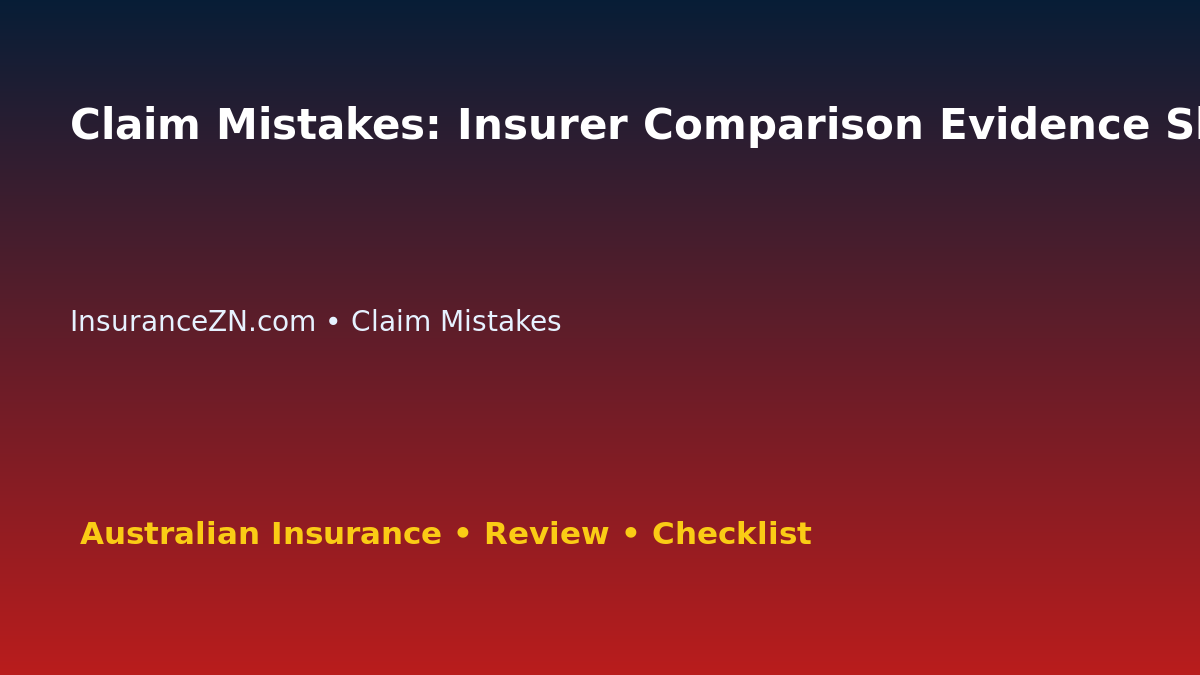 Claim Mistakes: Insurer Comparison Evidence Sheet for Australian Readers 2026 featured image