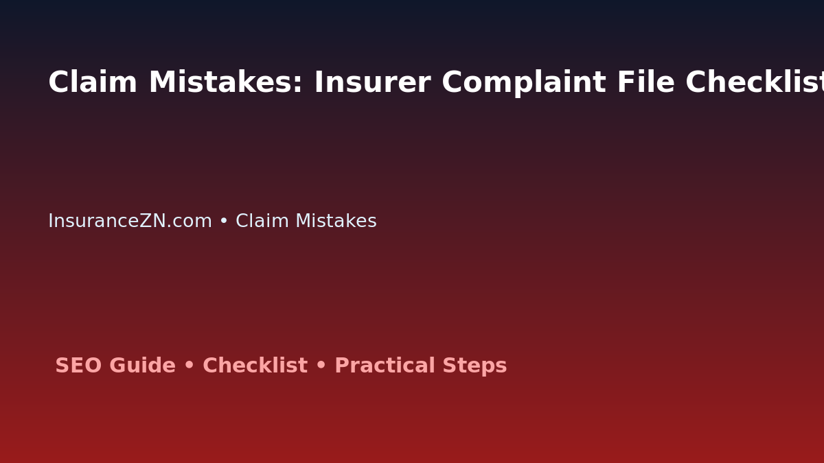 Claim Mistakes: Insurer Complaint File Checklist for Australian Readers 2026 featured image