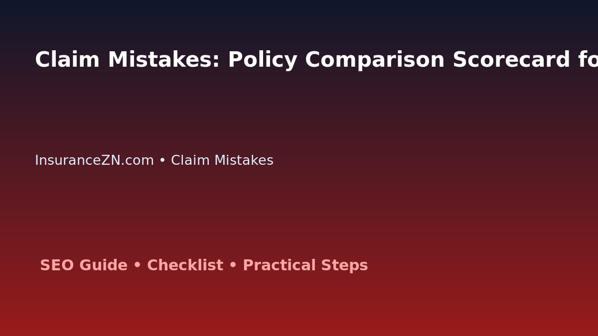 Claim Mistakes: Policy Comparison Scorecard for Australian Readers 2026 featured image