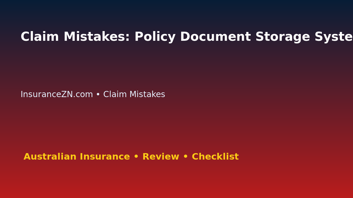 Claim Mistakes: Policy Document Storage System for Australian Readers 2026 featured image