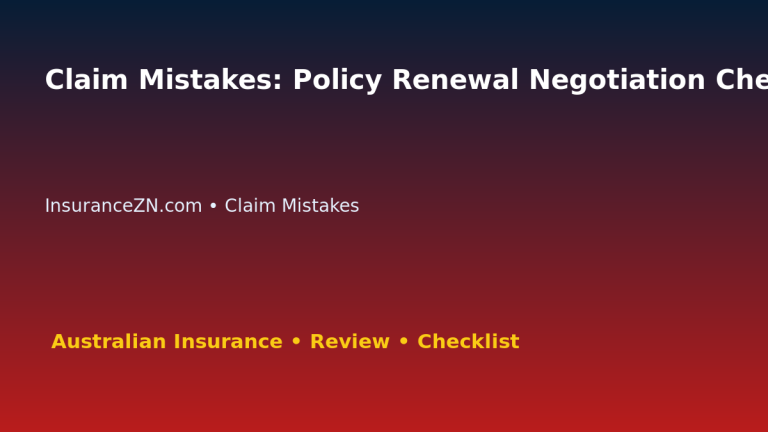 Claim Mistakes: Policy Renewal Negotiation Checklist for Australian Readers 2026 featured image