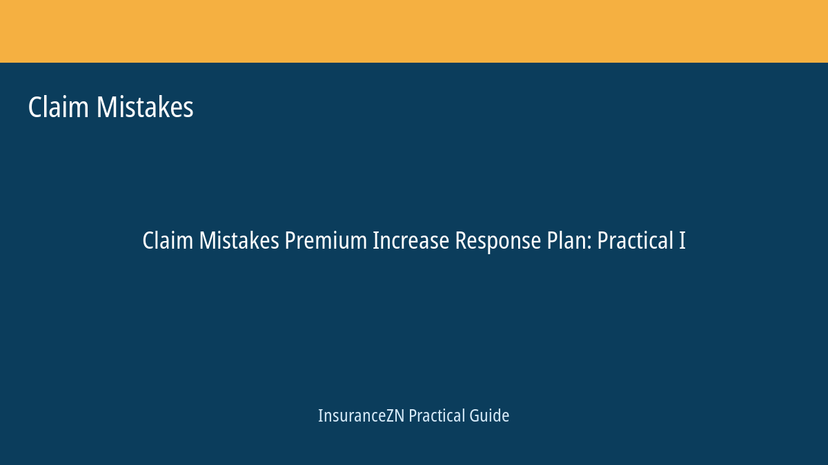 Claim Mistakes guide featured image: Premium Increase Response Plan