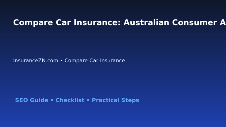 Compare Car Insurance: Australian Consumer Action Checklist for Australian Readers 2026 featured image
