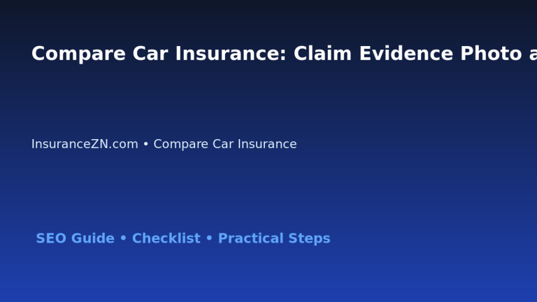 Compare Car Insurance: Claim Evidence Photo and Receipt System for Australian Readers 2026 featured image