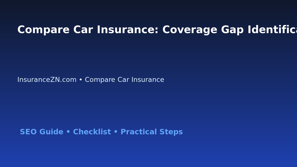 Compare Car Insurance: Coverage Gap Identification Guide for Australian Readers 2026 featured image