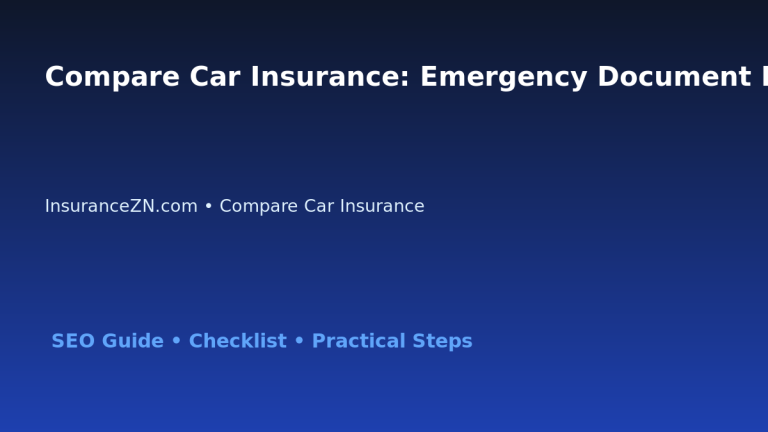 Compare Car Insurance: Emergency Document Pack Guide for Australian Readers 2026 featured image
