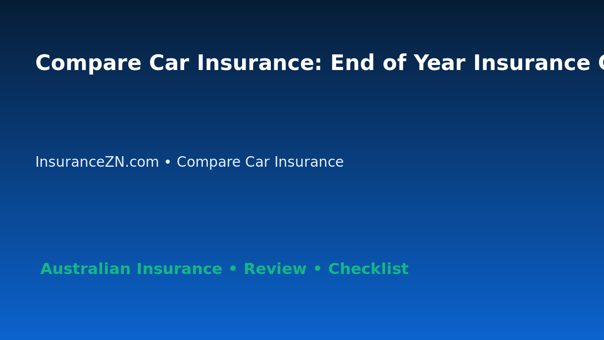 Compare Car Insurance: End of Year Insurance Cleanup for Australian Readers 2026 featured image