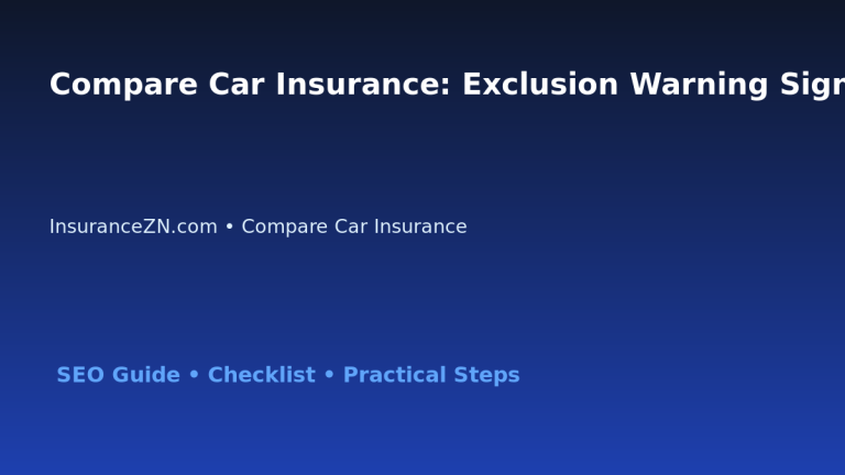 Compare Car Insurance: Exclusion Warning Sign Checklist for Australian Readers 2026 featured image