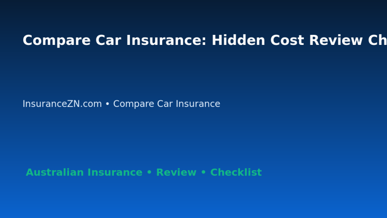 Compare Car Insurance: Hidden Cost Review Checklist for Australian Readers 2026 featured image