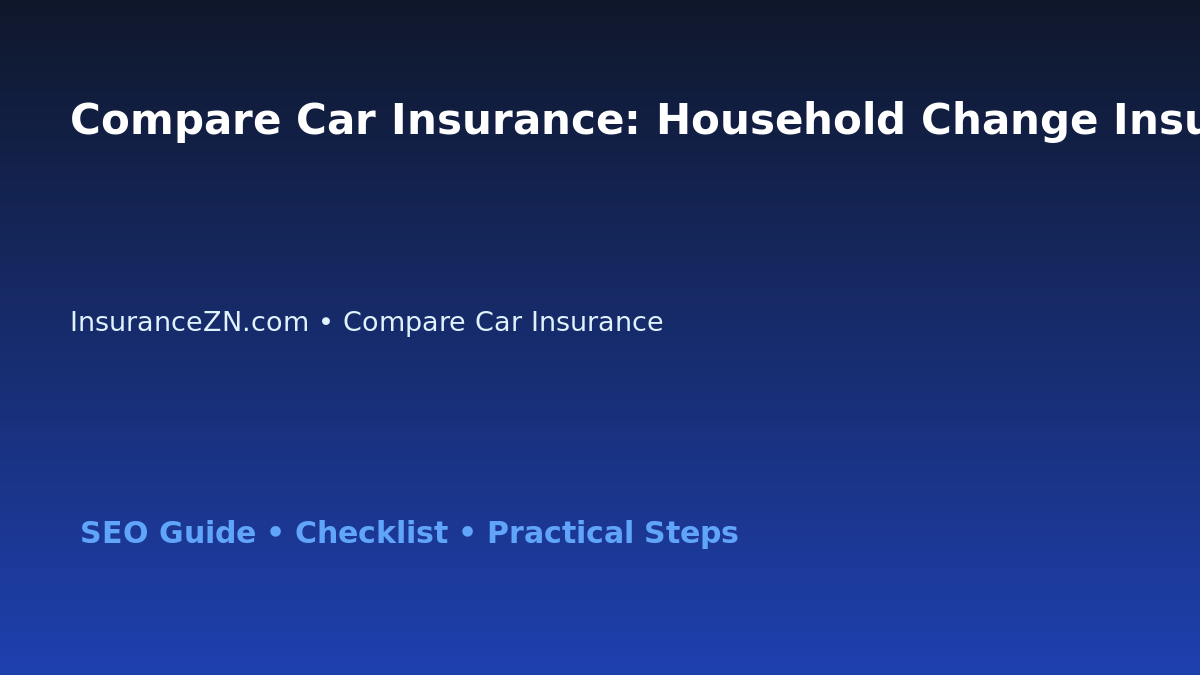 Compare Car Insurance: Household Change Insurance Review for Australian Readers 2026 featured image