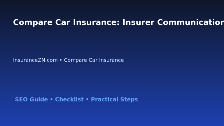Compare Car Insurance: Insurer Communication Record Template for Australian Readers 2026 featured image