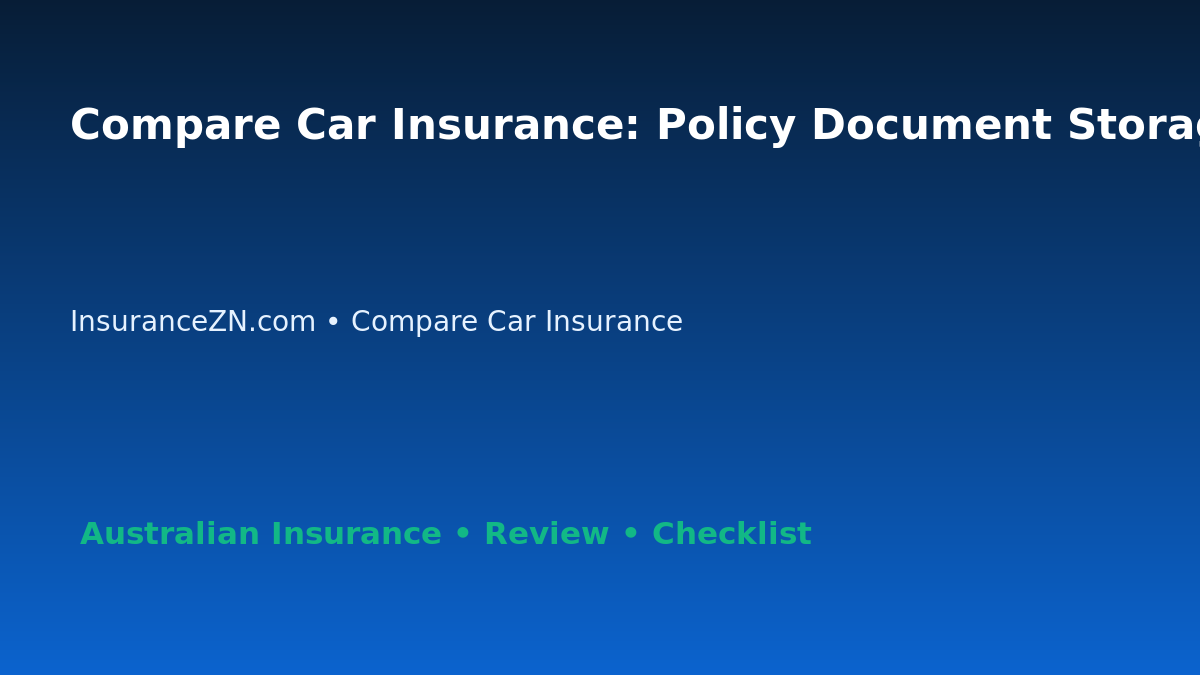 Compare Car Insurance: Policy Document Storage System for Australian Readers 2026 featured image