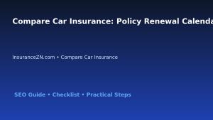 Compare Car Insurance: Policy Renewal Calendar Checklist for Australian Readers 2026 featured image