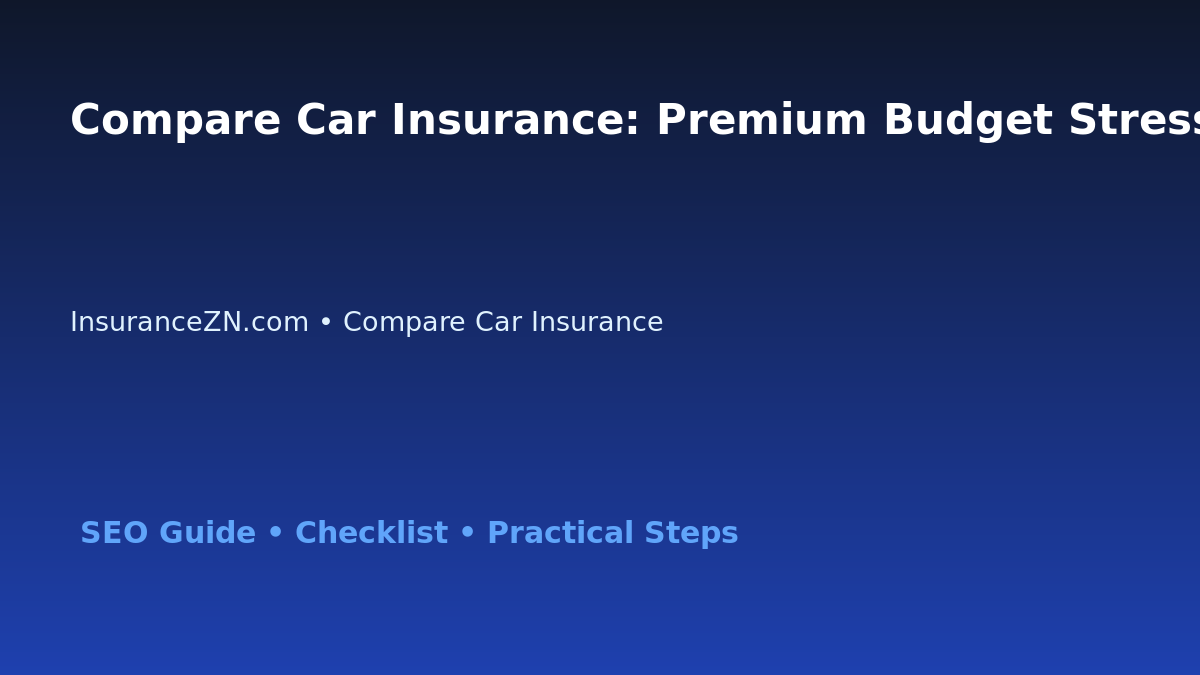 Compare Car Insurance: Premium Budget Stress Test for Australian Readers 2026 featured image