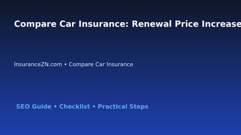 Compare Car Insurance: Renewal Price Increase Response Plan for Australian Readers 2026 featured image