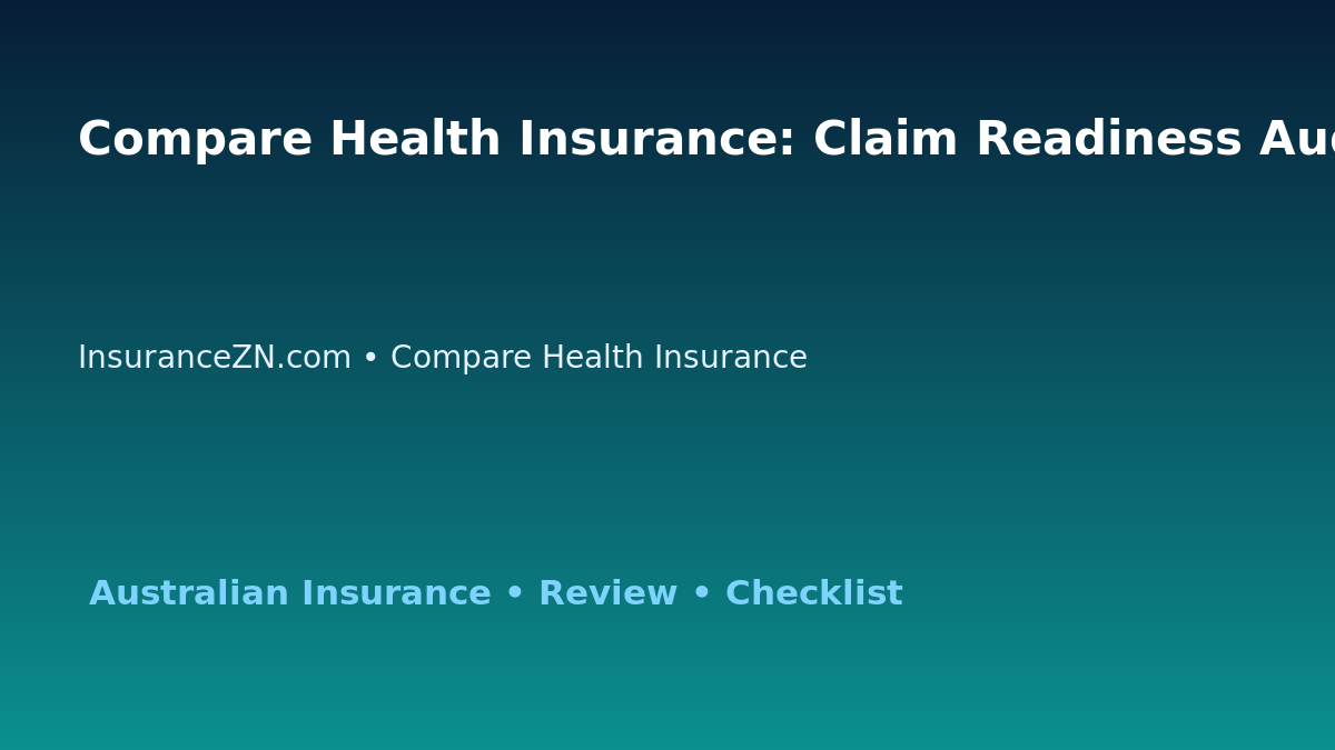 Compare Health Insurance: Claim Readiness Audit for Australian Readers 2026 featured image