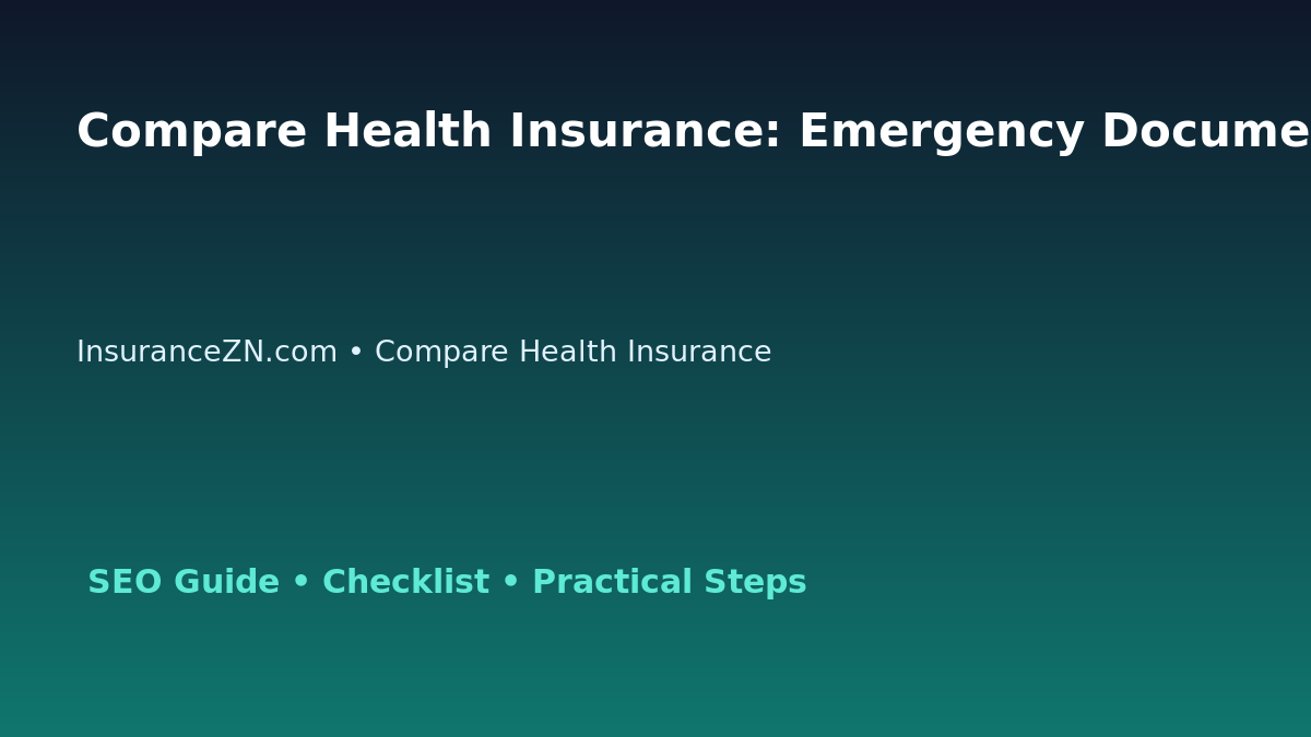 Compare Health Insurance: Emergency Document Pack Guide for Australian Readers 2026 featured image