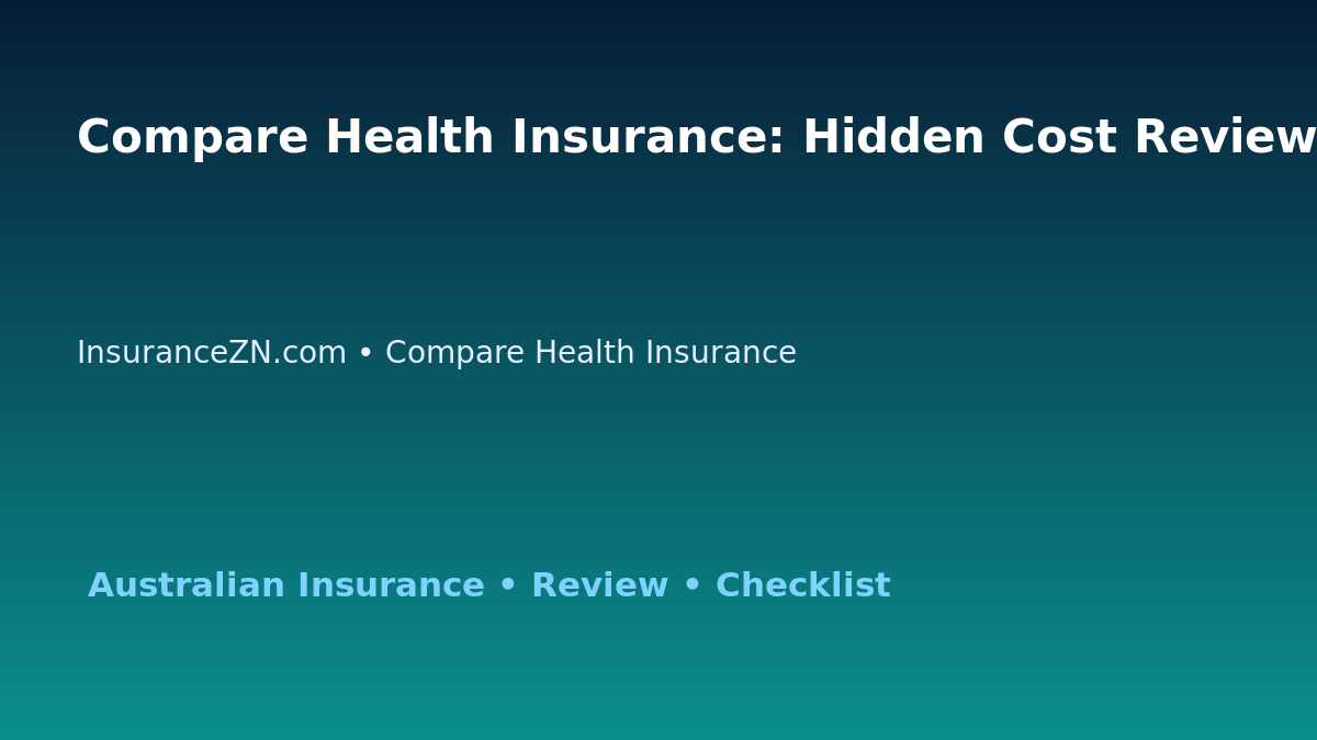 Compare Health Insurance: Hidden Cost Review Checklist for Australian Readers 2026 featured image