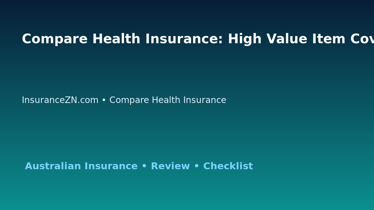 Compare Health Insurance: High Value Item Cover Review for Australian Readers 2026 featured image