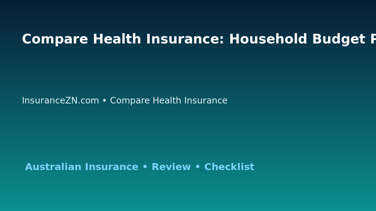 Compare Health Insurance: Household Budget Protection Checklist for Australian Readers 2026 featured image