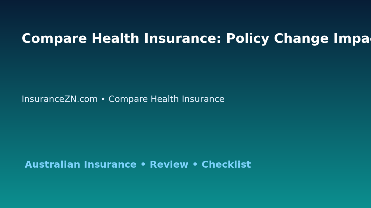 Compare Health Insurance: Policy Change Impact Checklist for Australian Readers 2026 featured image