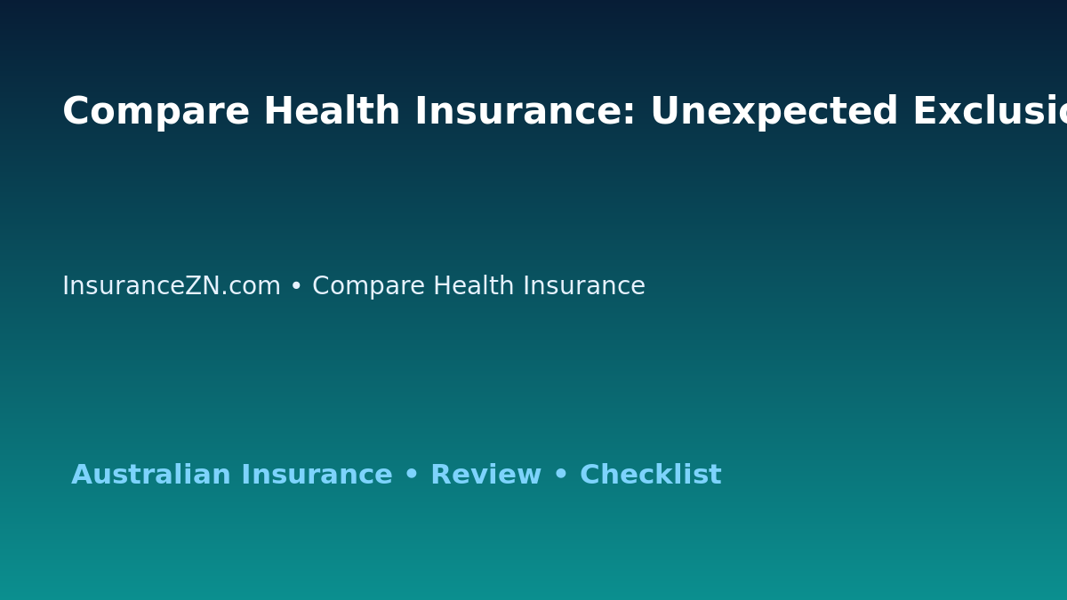 Compare Health Insurance: Unexpected Exclusion Warning List for Australian Readers 2026 featured image