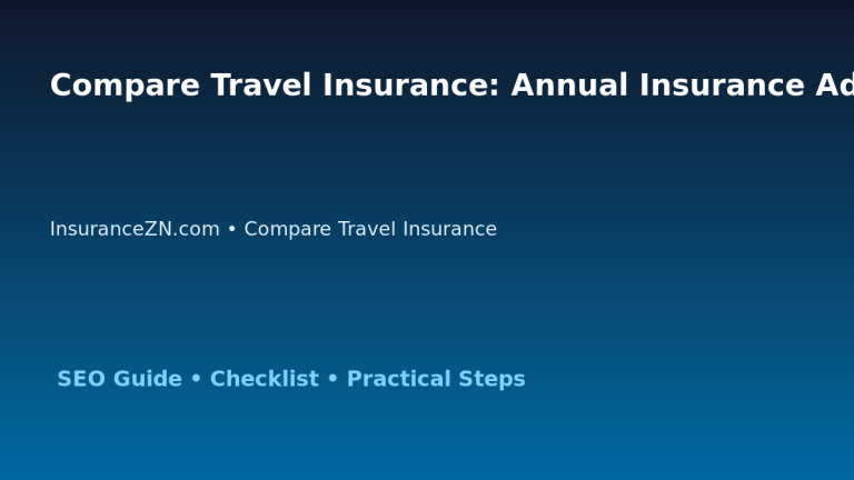 Compare Travel Insurance: Annual Insurance Admin Routine for Australian Readers 2026 featured image