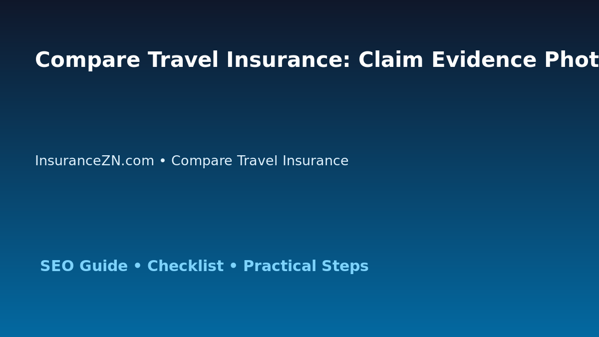 Compare Travel Insurance: Claim Evidence Photo and Receipt System for Australian Readers 2026 featured image
