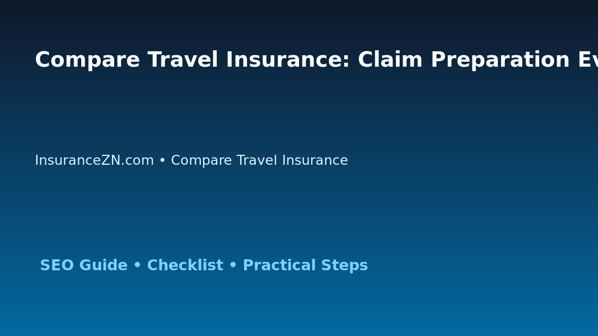 Compare Travel Insurance: Claim Preparation Evidence Audit for Australian Readers 2026 featured image