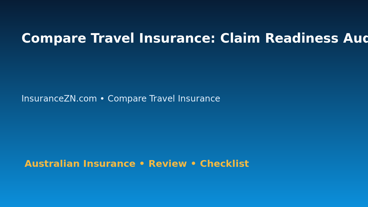 Compare Travel Insurance: Claim Readiness Audit for Australian Readers 2026 featured image