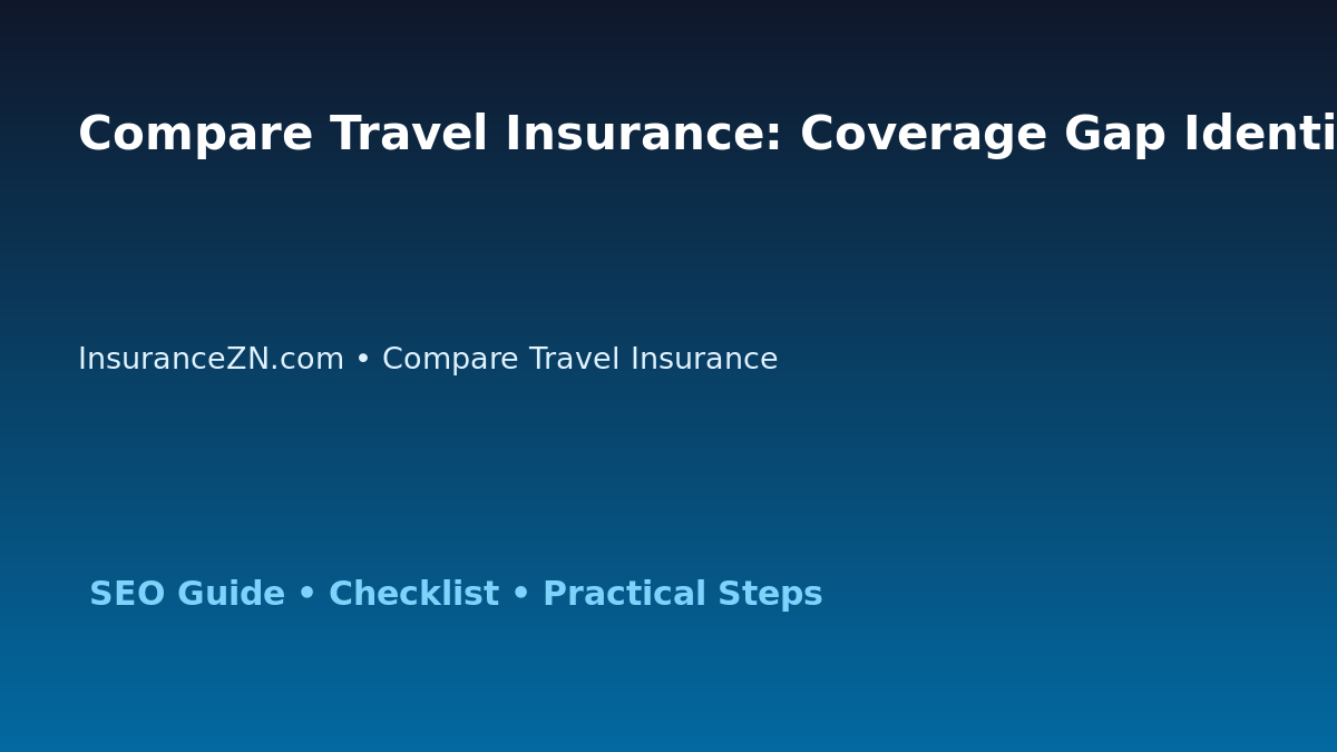 Compare Travel Insurance: Coverage Gap Identification Guide for Australian Readers 2026 featured image