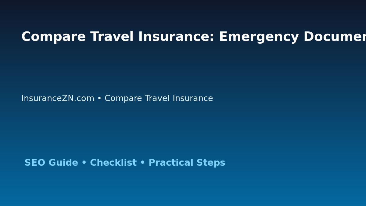 Compare Travel Insurance: Emergency Document Pack Guide for Australian Readers 2026 featured image
