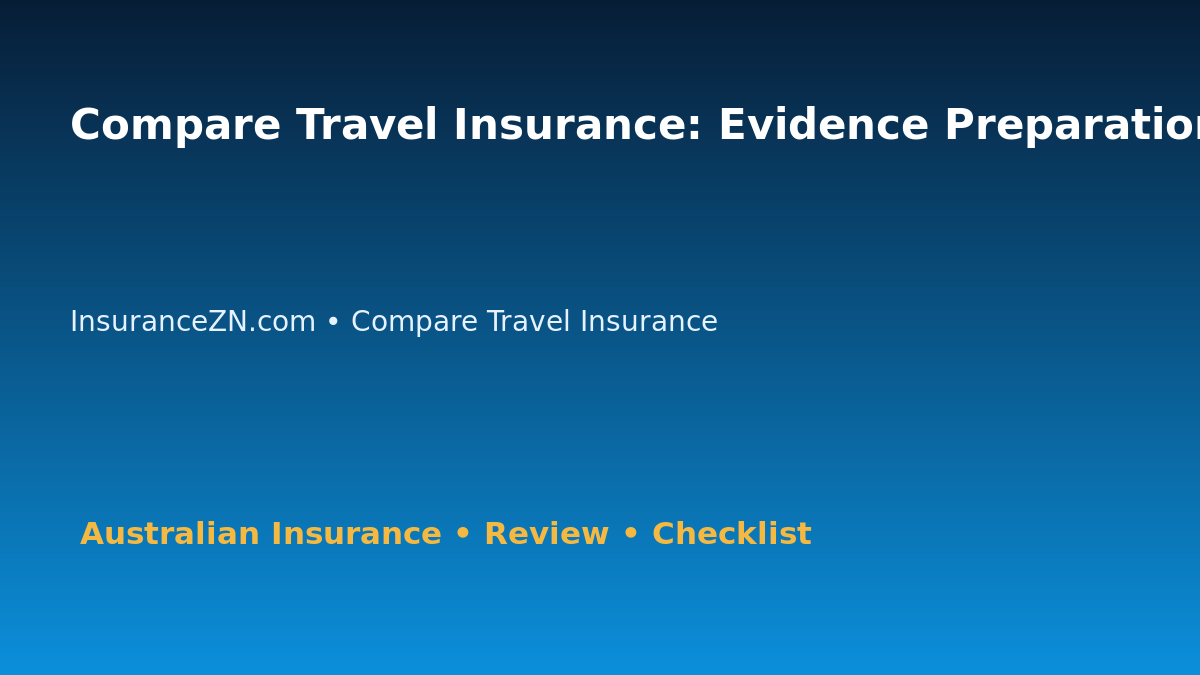 Compare Travel Insurance: Evidence Preparation Planner for Australian Readers 2026 featured image