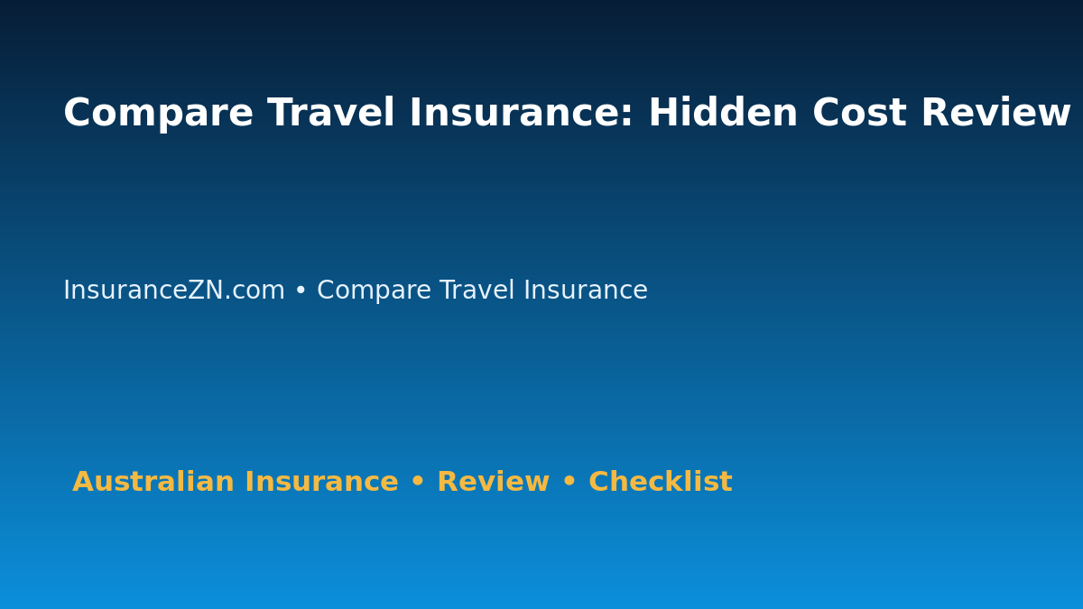 Compare Travel Insurance: Hidden Cost Review Checklist for Australian Readers 2026 featured image