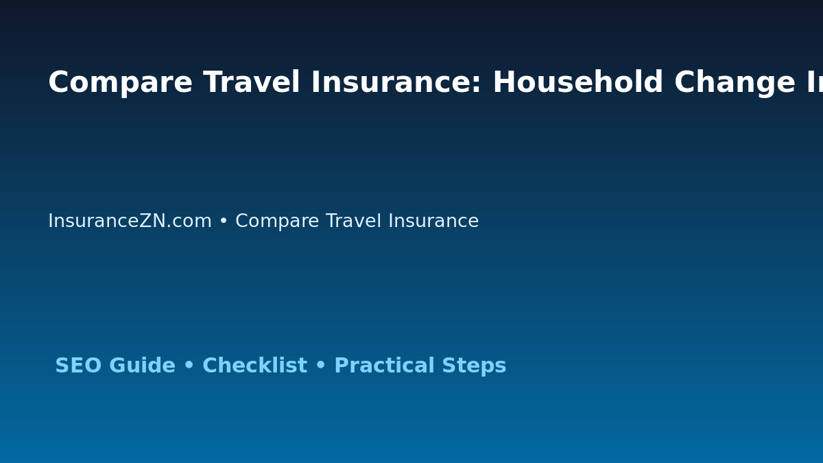 Compare Travel Insurance: Household Change Insurance Review for Australian Readers 2026 featured image