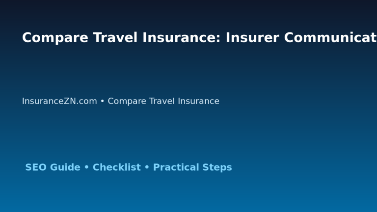 Compare Travel Insurance: Insurer Communication Record Template for Australian Readers 2026 featured image