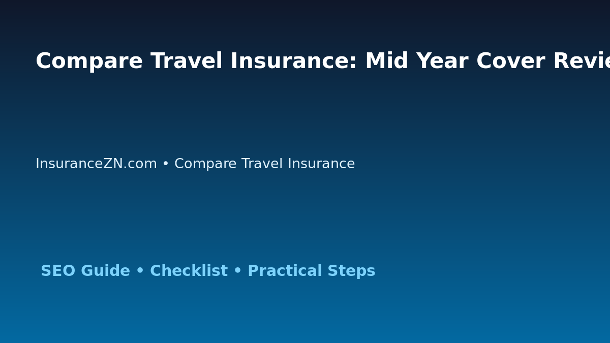 Compare Travel Insurance: Mid Year Cover Review Checklist for Australian Readers 2026 featured image