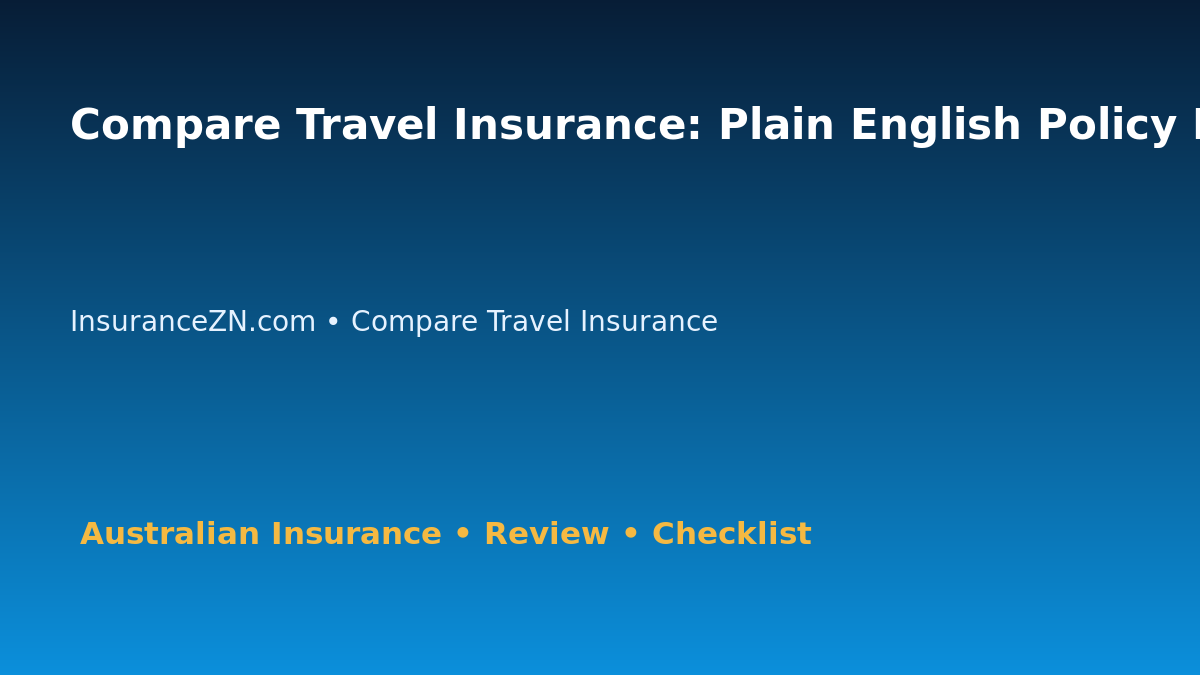 Compare Travel Insurance: Plain English Policy Review for Australian Readers 2026 featured image