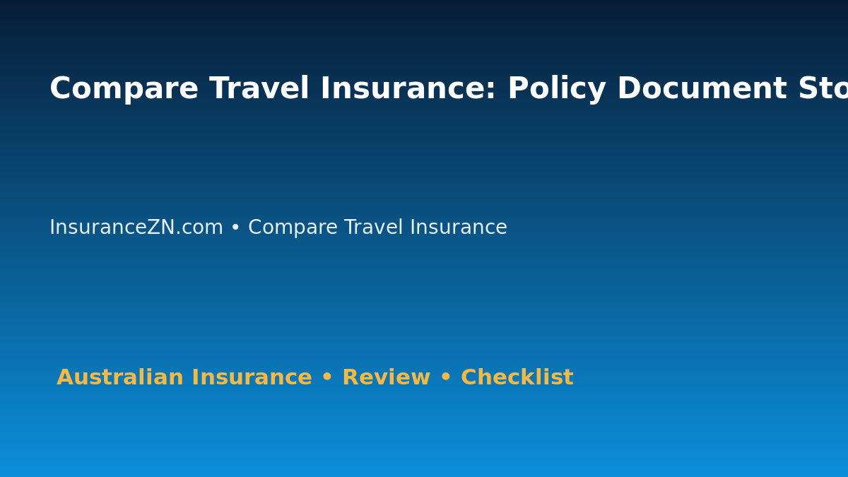 Compare Travel Insurance: Policy Document Storage System for Australian Readers 2026 featured image
