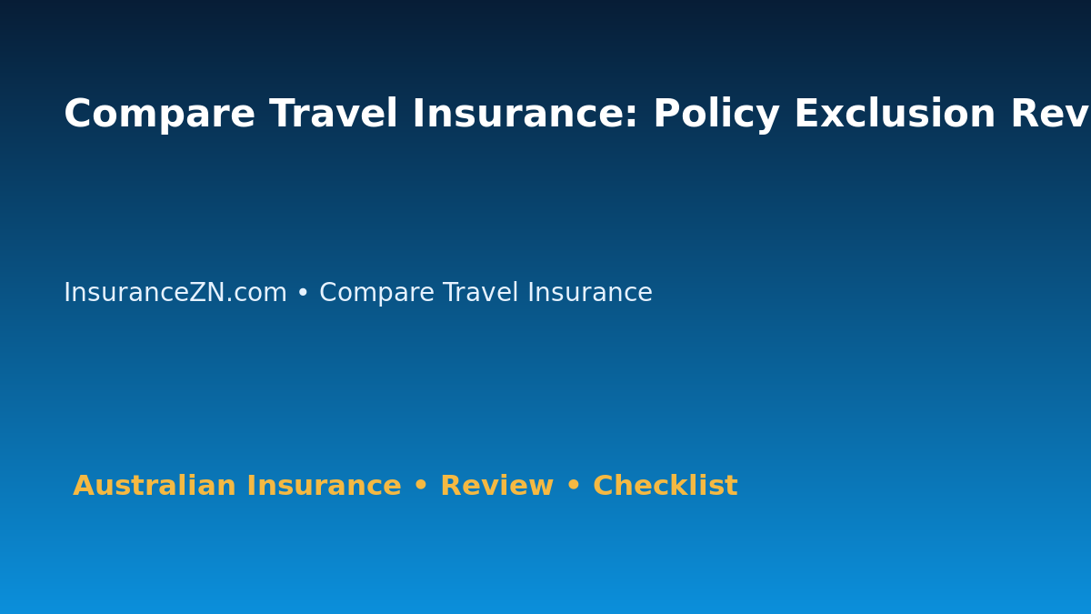 Compare Travel Insurance: Policy Exclusion Review Method for Australian Readers 2026 featured image