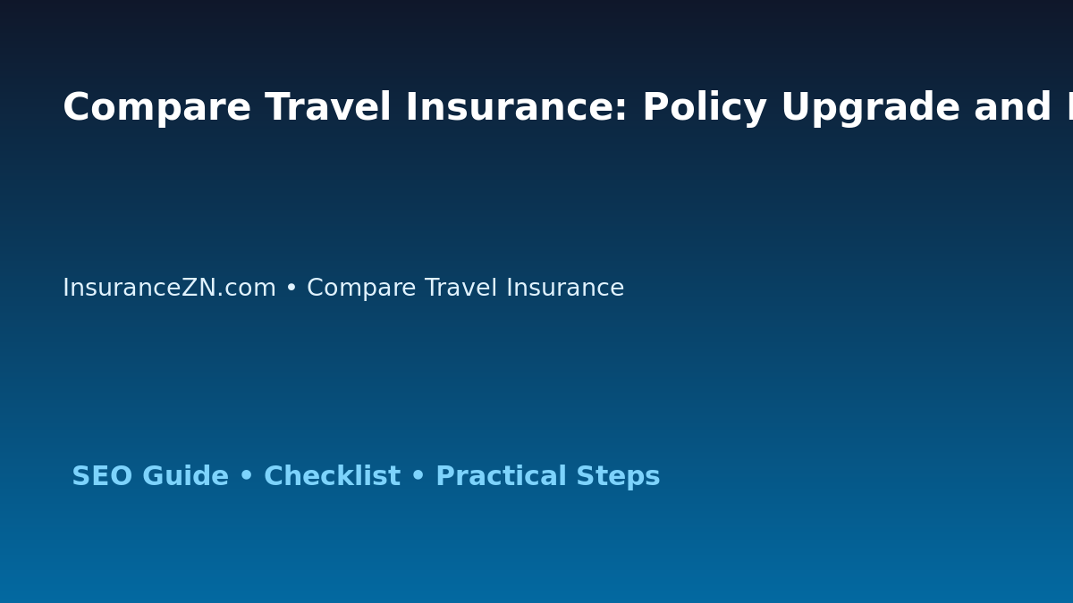 Compare Travel Insurance: Policy Upgrade and Downgrade Decision Guide for Australian Readers 2026 featured image
