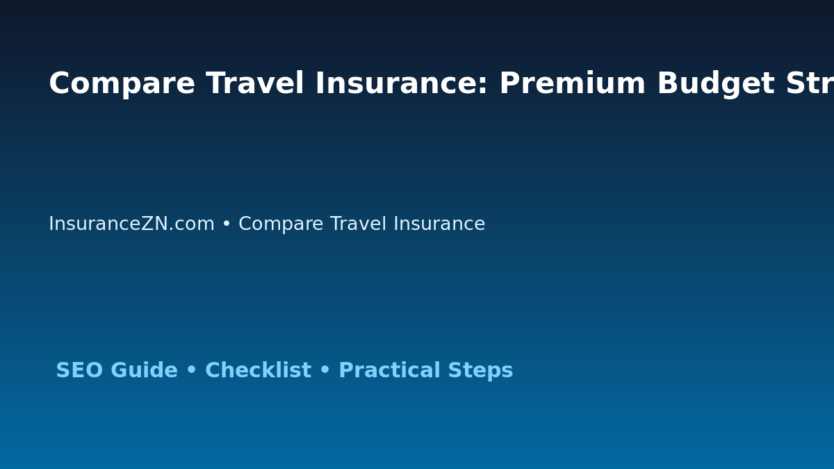 Compare Travel Insurance: Premium Budget Stress Test for Australian Readers 2026 featured image