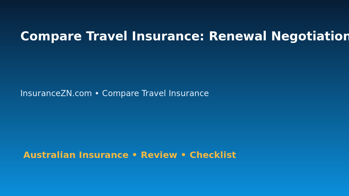 Compare Travel Insurance: Renewal Negotiation Checklist for Australian Readers 2026 featured image